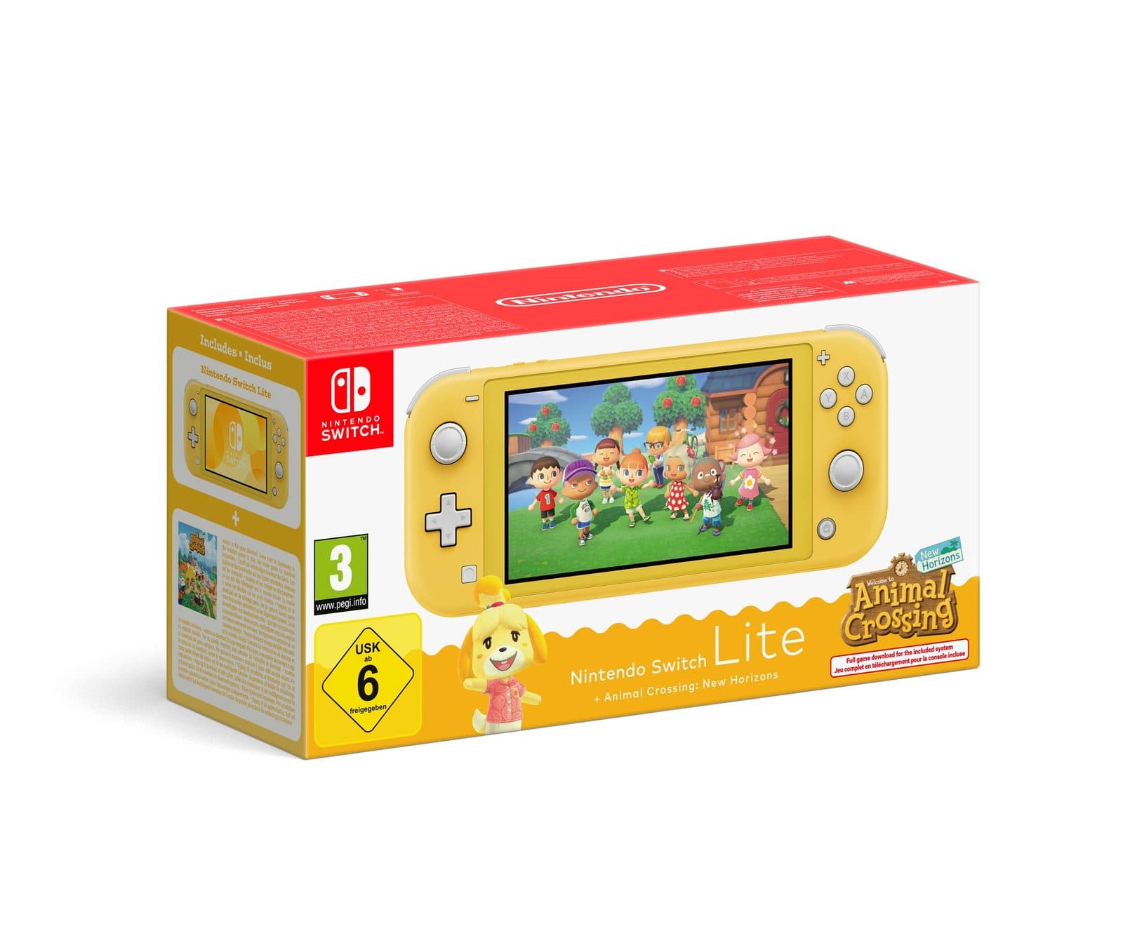 NINTENDO Console Nintendo Switch Lite Digital + Animal Crossing: New Horizons (gialla) - 045496546069