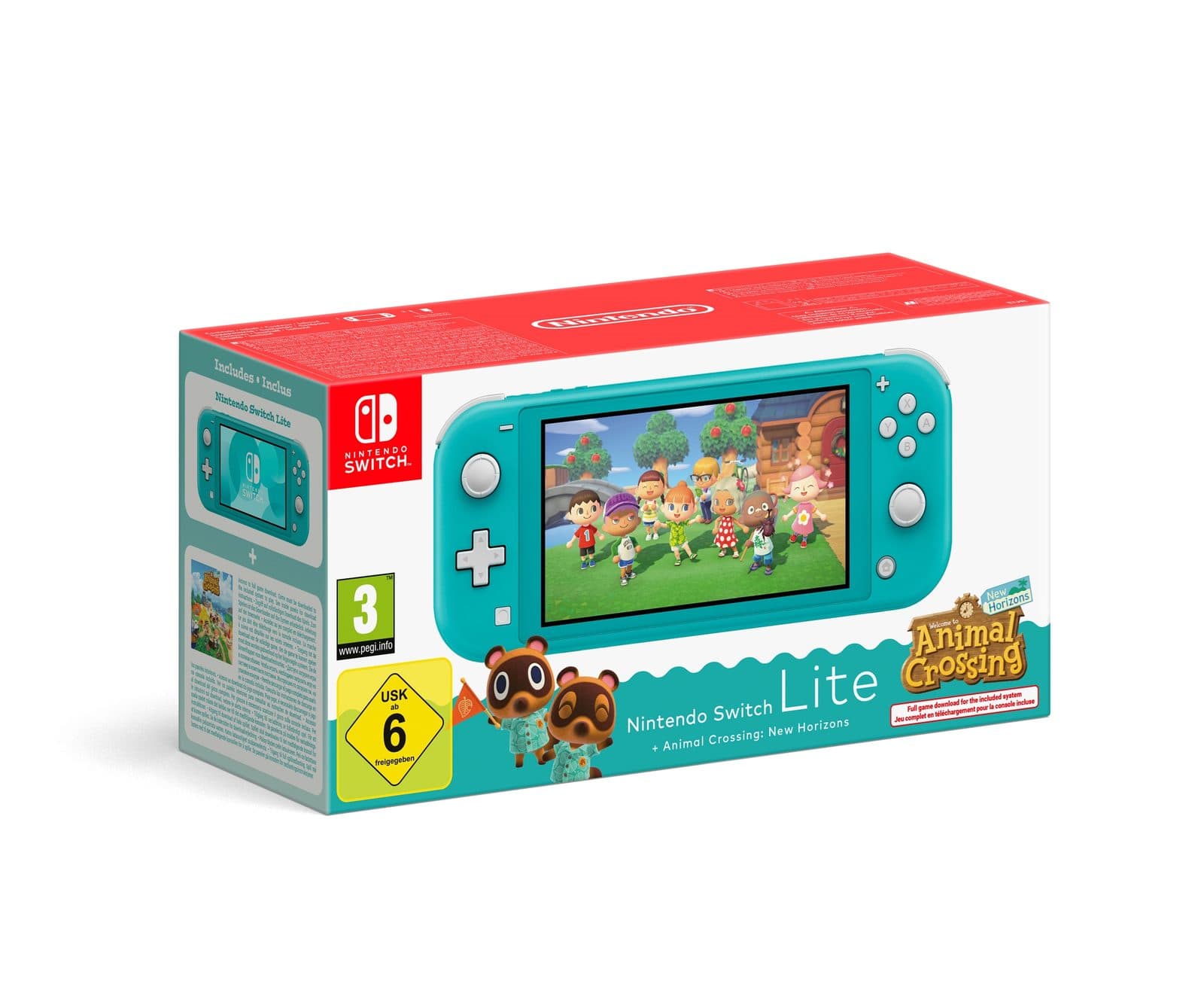 NINTENDO Console Nintendo Switch Lite Digital + Animal Crossing: New Horizons (turchese) - 045496546083