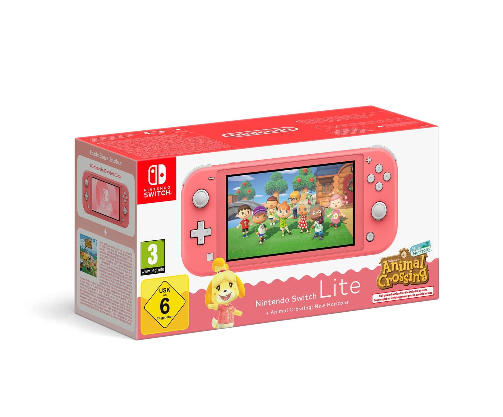 NINTENDO Console Nintendo Switch Lite Digital + Animal Crossing: New Horizons (corallo) - 045496546120