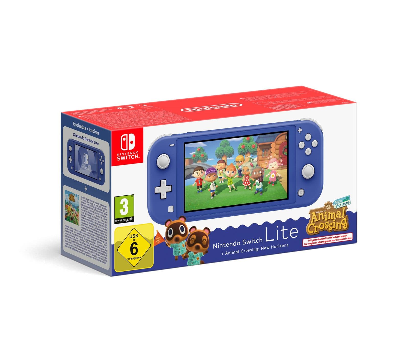NINTENDO Console Nintendo Switch Lite Digital + Animal Crossing: New Horizons (blu) - 045496546144