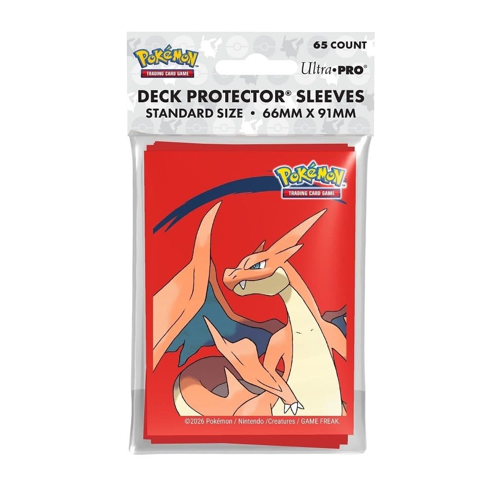 ULTRA PRO - 65 Deck Protector Sleeves - Pokemon - Mega Charizard Y - 074427167318
