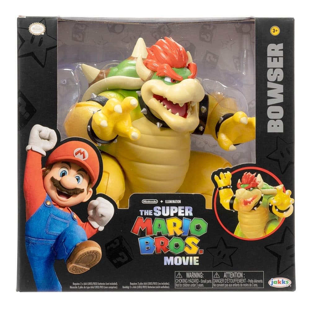 JAKKS PACIFIC NINTENDO SUPER MARIO THE MOVIE - BOWSER FIGURE (CON SUONI) 18 CM - 192995423121