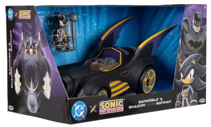 JAKKS PACIFIC DC X Sonic Shadow personaggio 13cm con Batmobile - 192995429116