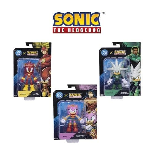 JAKKS PACIFIC DC X Sonic Assortimento di personaggi articolati 13 cm - W1 6 pz - 20192995429011