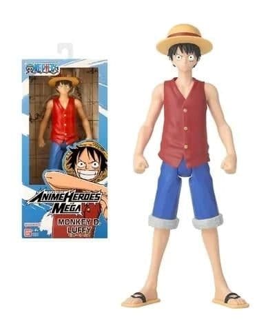 BANDAI RED One Piece: Anime Heroes Mega - Monkey D. Luffy 30cm - 3296580383313