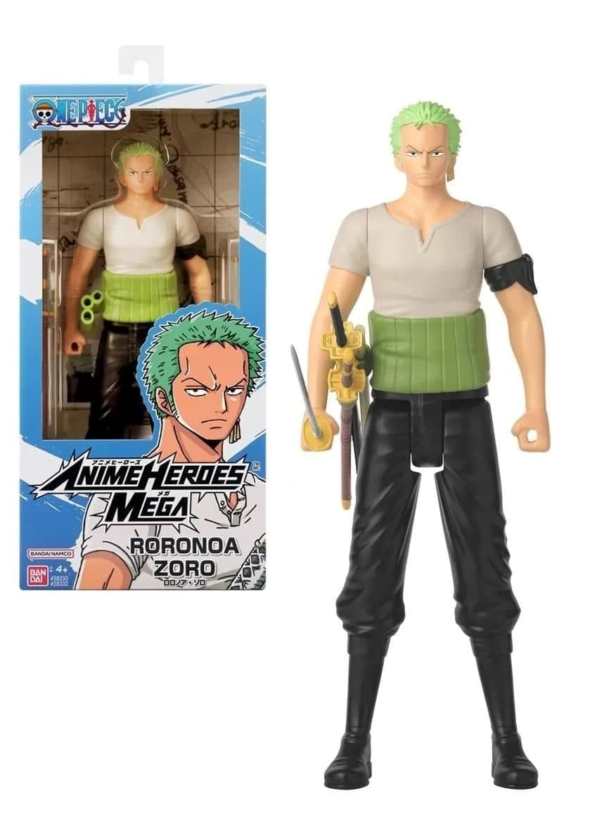 BANDAI RED One Piece: Anime Heroes Mega - Roronoa Zoro 30cm - 3296580383320