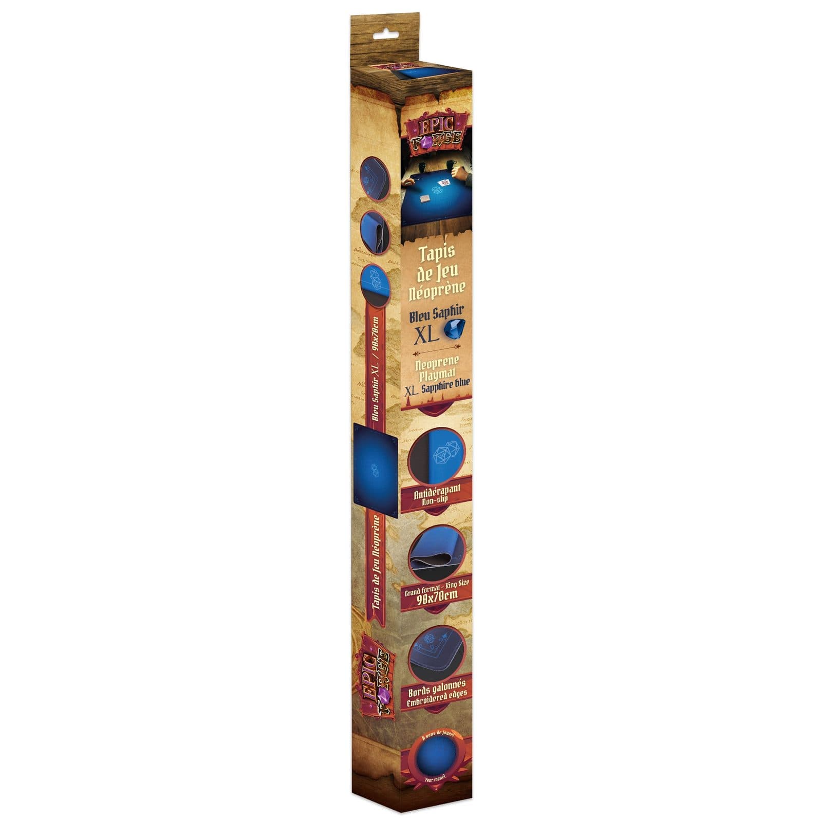 EPIC FORGE Neoprene Play Mat 90 x 70 cm D20 sapphire blue - Trade Invaders 3701625905462
