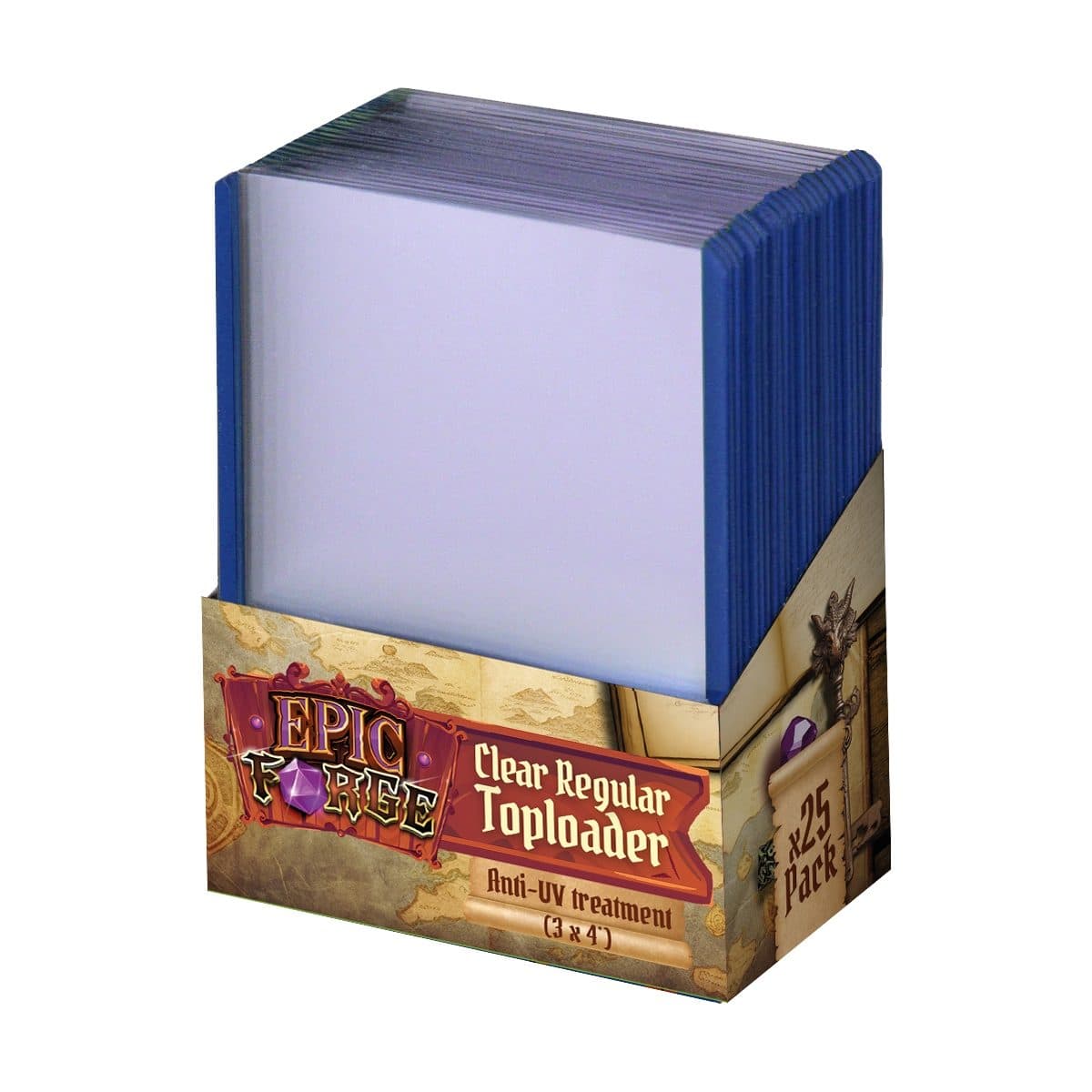 EPIC FORGE Anti-UV Toploader (3*4 inches) - Clear Regular (25 pcs) - Trade Invaders 3701625908470