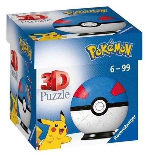RAVENSBURGER Pokeball blu3D Puzzleball 54 pezzi - 4005556112654