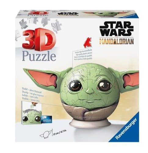 RAVENSBURGER Grogu - con orecchie3D Puzzleball 72 pezzi - 4005556115563
