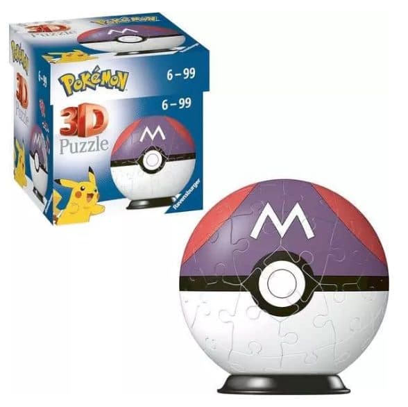 RAVENSBURGER Pokémon Masterball viola 3D Puzzleball 54 pezzi - 4005556115648
