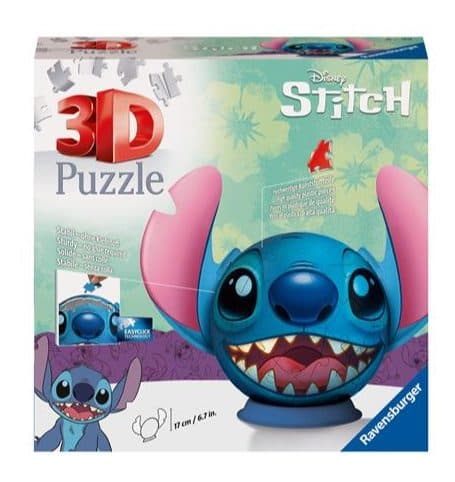 RAVENSBURGER Stitch - con orecchie3D Puzzleball 72 pezzi - 4005556115747