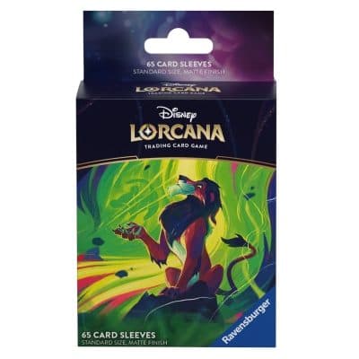 RAVENSBURGER Disney: Lorcana - Set 6 Mare di Azzurrite - 65 Buste Protettive - Scar - Vengeful - Ravensburger TCG 4050368984395