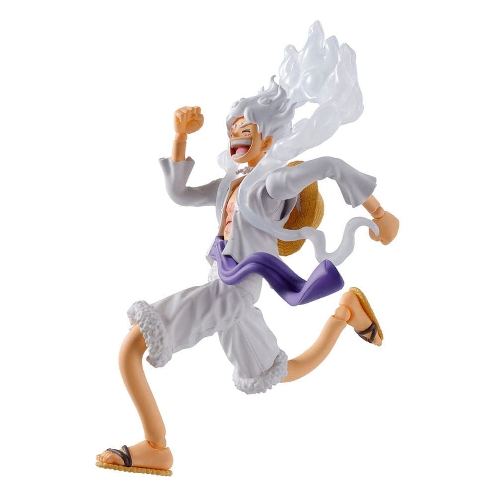 BANDAI 95908 - One Piece Z S.H. Figuarts Action Figure Monkey D. Luffy Gear 5 15 cm - 4573102655615