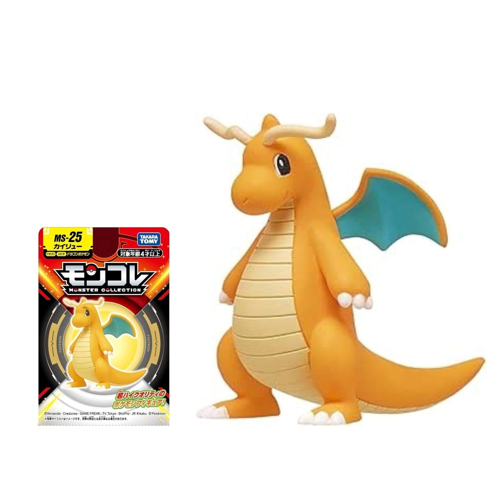 POKEMON Tomy: Monster Collection - MS25 Dragonite (Small) (Prodotto da collezione) - 4904810911777