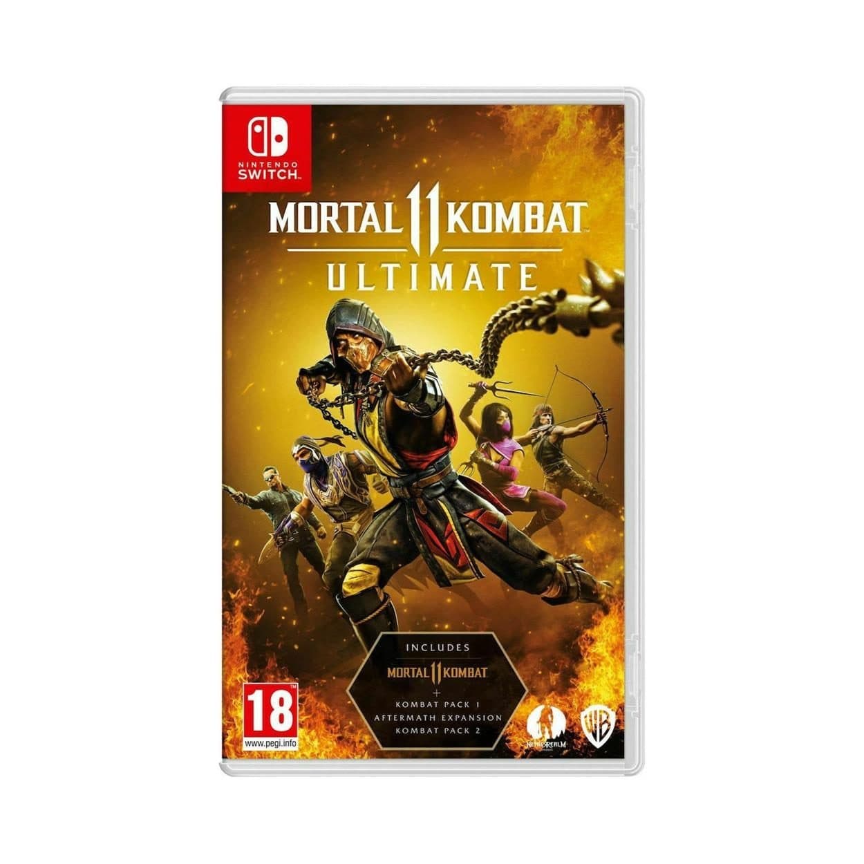 NSW Mortal Kombat 11 - Ultimate Edition (Includes Kombat Pack 1 & 2 + Aftermath Expansion) (Code in a Box) EU - 5051895413241
