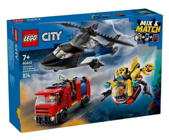 LEGO 60462 CITY - Elicottero, autopompa e sottomarino - 5702017812625