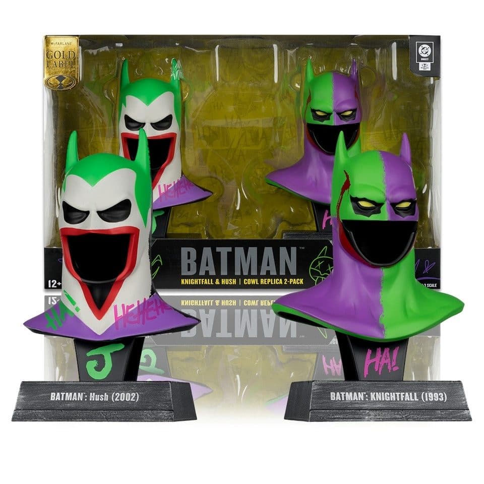 McFarlane Toys: DC Direct Batman - 1:3 Cowls Mini Replica 2-pack Batman Cowls Hush & Knightfall 18cm - 787926179491