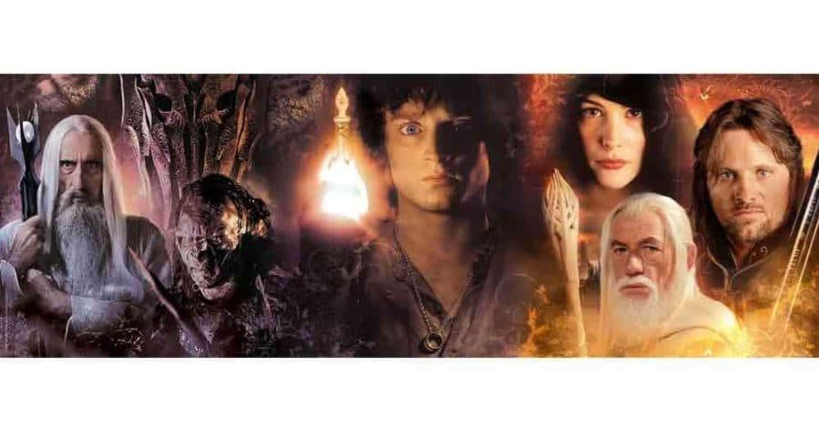 CLEMENTONI - 100462 -Lord Of The Rings Puzzle Collection - Friends And Foes - Panorama Jigsaw Puzzle 1000 - GED 8005125395026