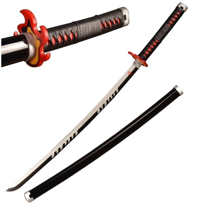 FL21507.55 Katana Fantasy Nera e Rossa - Bamboo 103cm - Med 8055384621664