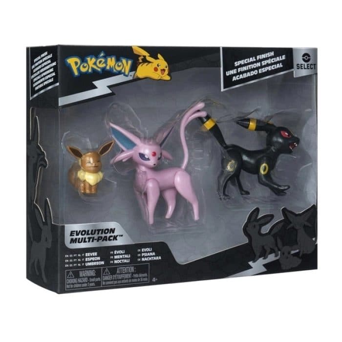 JAZWARES Select Evolution: Pokemon - Multipack (Eevee, Umbreon, Espeon) 3pz - 8059571752261