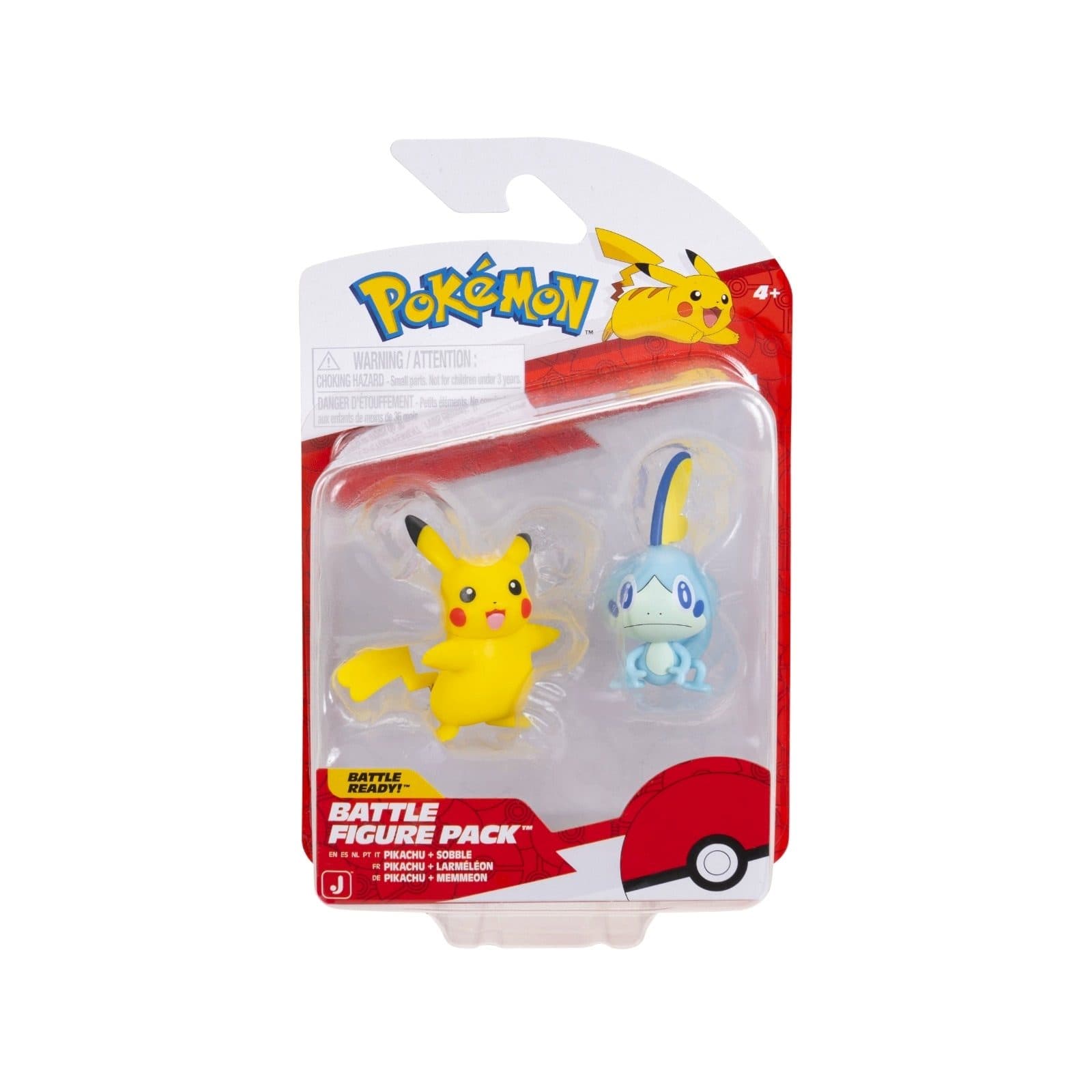 JAZWARES Battle Figure Pack: Pokemon - Sobble & Pikachu - 8059571752766