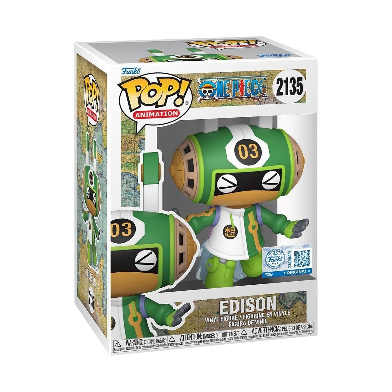 FUNKO POP Animation: One Piece - 2135 Edison (Exclusive) 9cm - 889698885324