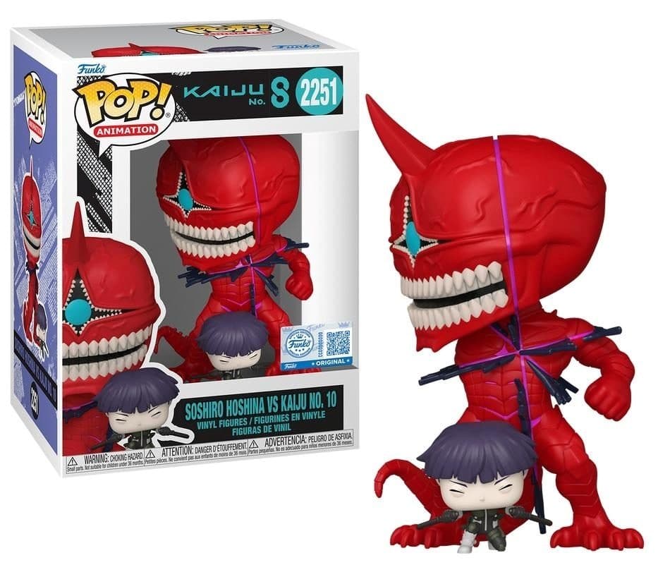 FUNKO POP Animation: Kaiju No.8 - 2251 Soshiro Hoshina vs Kaiju No. 10 (Exclusive) 9cm - 889698916400