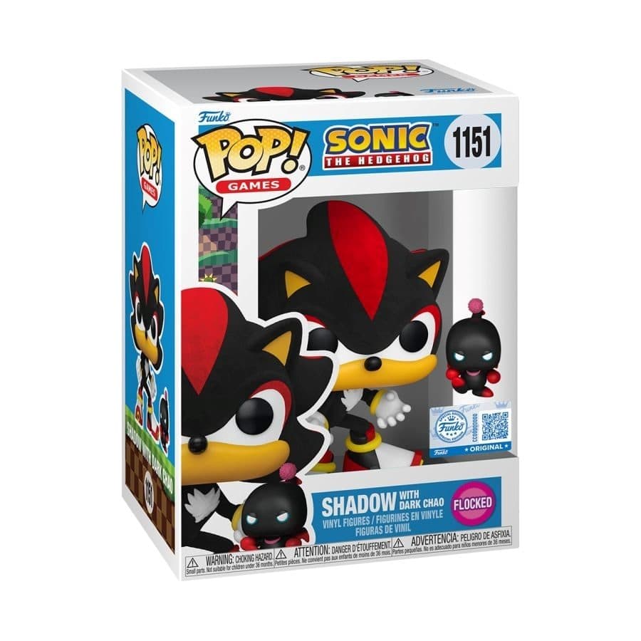 FUNKO POP Games: Sonic The Hedgehog - 1151 Shadow With Dark Chao (FL) (Exclusive) 9cm - 889698917520