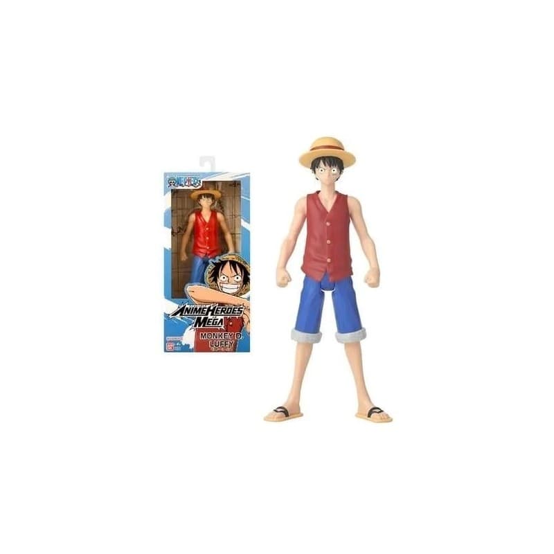 BANDAI RED One Piece: Anime Heroes Mega - Monkey D. Luffy 30cm - 3296580383313