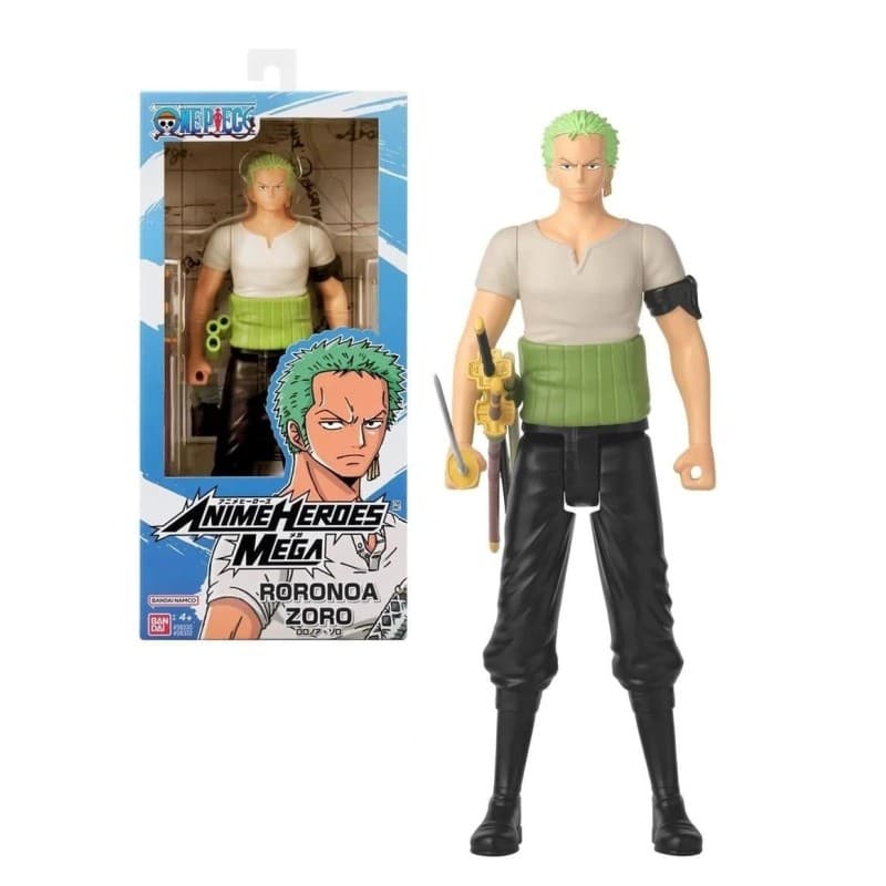BANDAI RED One Piece: Anime Heroes Mega - Roronoa Zoro 30cm - 3296580383320