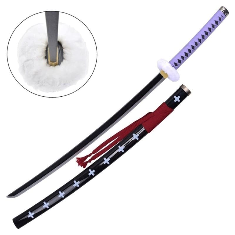 PG521RV - Katana OP Fantasy Nera E Viola - Acciaio 103cm - PG-521R-V