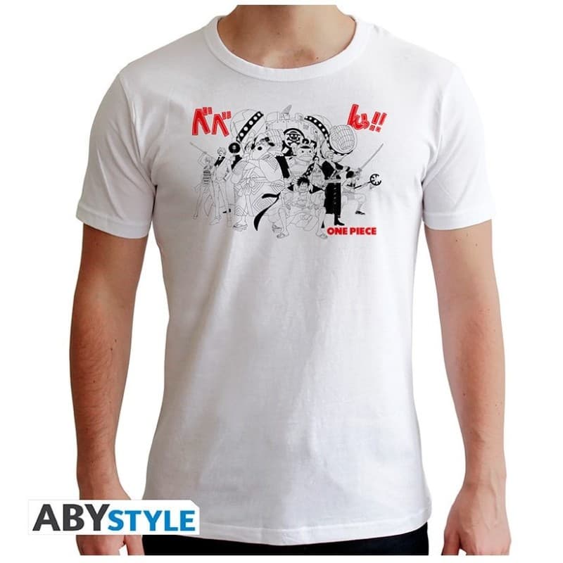 ONE PIECE - Tshirt white new fit - Full Crew*Medium - Men's T-shirts - Abystyle 3665361143208