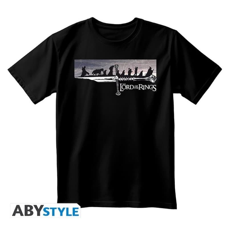 LORD OF THE RINGS - Tshirt unisex black - The Fellowship - Medium - Unisex T-shirts - Abystyle 3665361148678