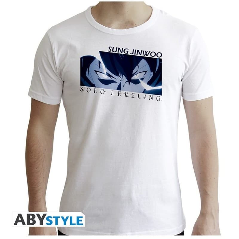 SOLO LEVELING - Tshirt white new fit - Sung Jinwoo - Large - Men's T-shirts - Abystyle 3665361171775
