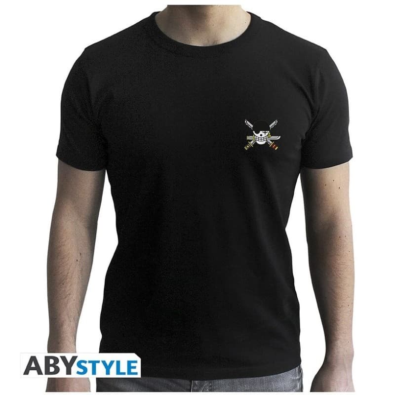 ONE PIECE - Tshirt new fit black - Wanted Zoro - Small - Men's T-shirts - Abystyle 3665361175278