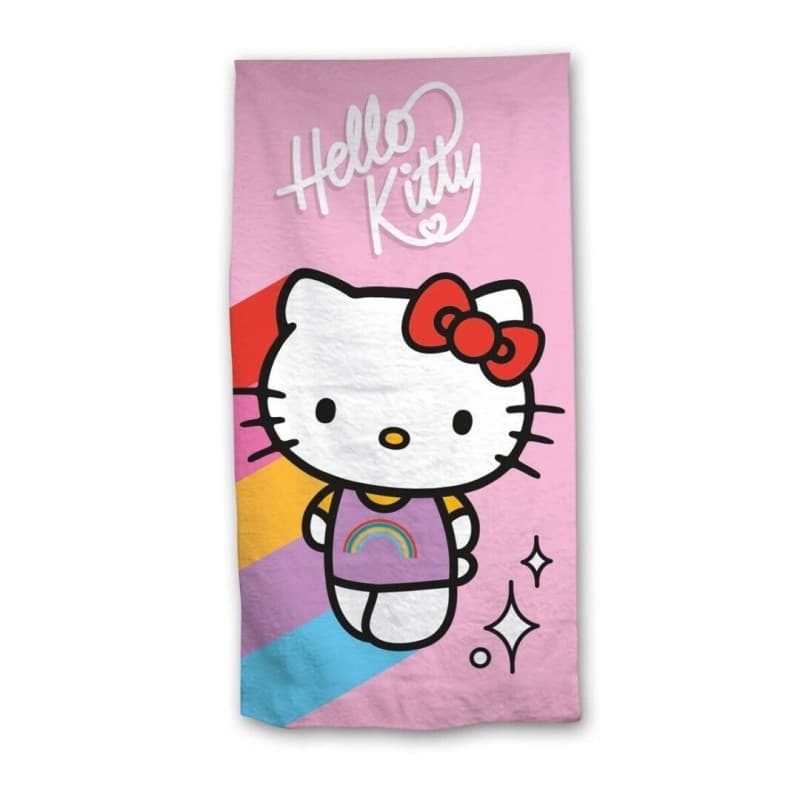 AYMAX - HELLO KITTY - Rainbow - Beach Towel 70x140cm - 5407010077889
