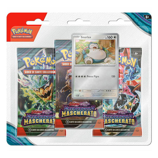 Scarlatto & Violetto: Crepuscolo Mascherato - 3 Pack Blister Snorlax [IT]